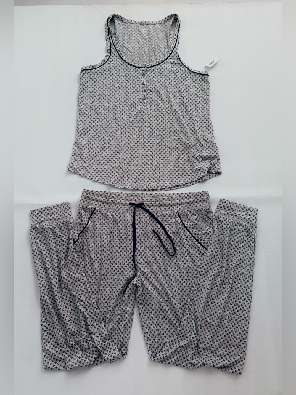Gap Love By Gap Pajama Set Grey Blue size Small NWT - Picture 9 of 16
